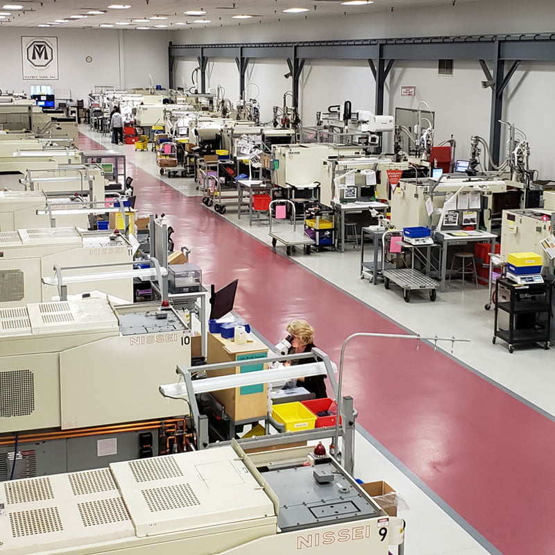 Molding Room with 30 Nissei Precision Injection Molding Machines