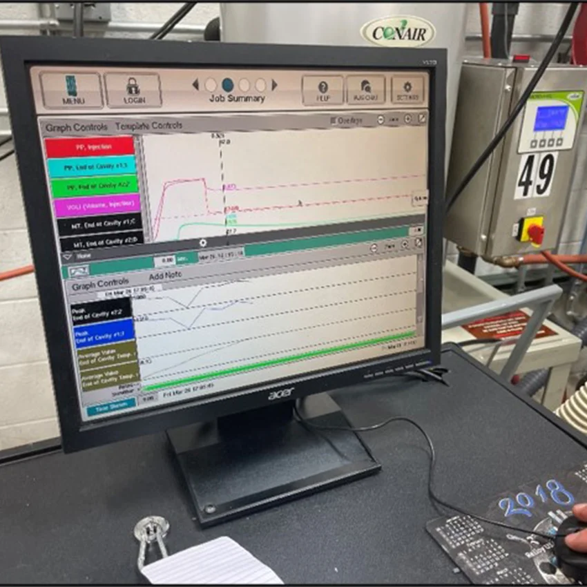 A Computer Screen portraying RJG Trouble Shooting